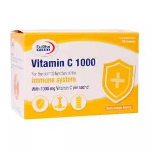 ساشه ویتامین C 1000 میلی گرم یوروویتال 30 عددی