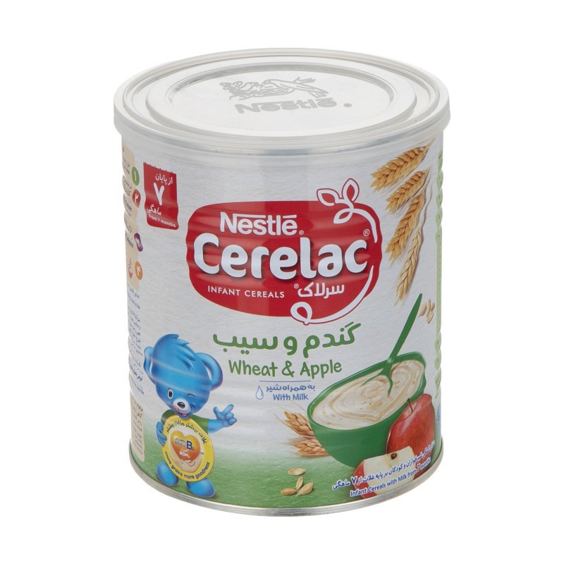 مکمل غذای کودک گندم و سیب سرلاک  400 گرم