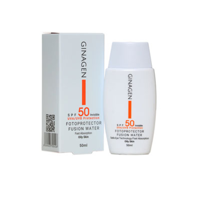 کرم ضد آفتاب ژیناژن بی رنگ مناسب پوست چرب SPF50