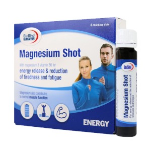 ویال خوراکی منیزیم شات یوروویتال 6 عددی