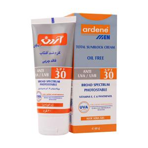 کرم ضد آفتاب مردانه آردن SPF30 فاقد چربی ۶۰ گرم