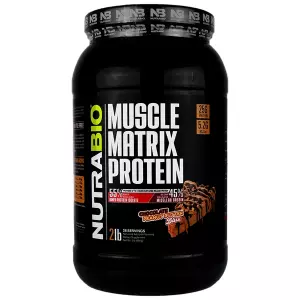 پودر پروتئین ماسل ماتریکس نوترابایو طعم شکلات کره بادام زمینی907 گرمی