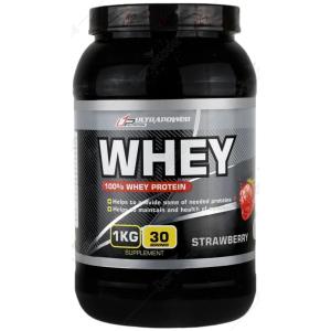 پودر پروتئین وی اولترا پاور پگاه طعم توت فرنگی 1000 گرمی