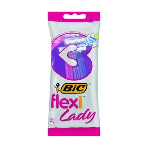 خودتراش بیک 3 لبه زنانه فلکسی لیدی بسته 3 عددی