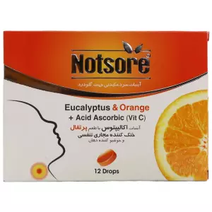 آبنبات سرد مکیدنی  بدون شکر نات سورطعم پرتقال 12 عددی