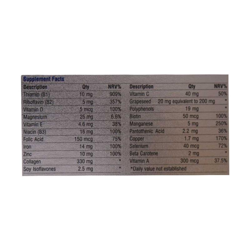 قرص درما لایف سلامت مو، ناخن و پوست لایف آن 30 عددی