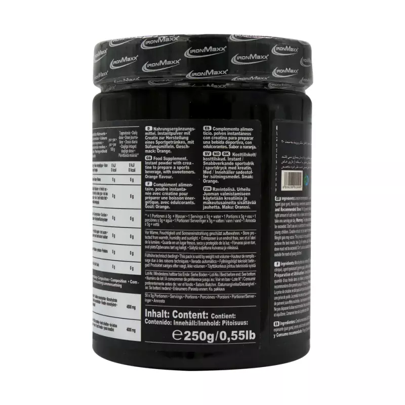 پودر کراتین زیرو آیرون مکس طعم پرتقال 250 گرمی