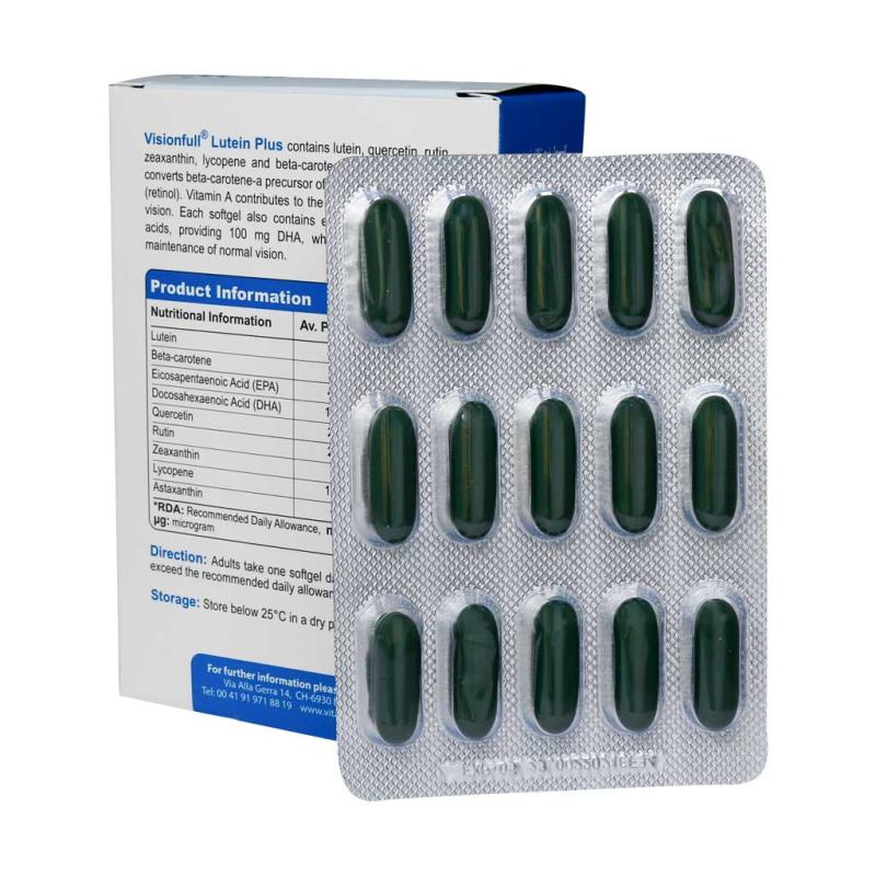 کپسول نرم ژلاتینی ویژن فول لوتئین پلاس ویواتیون 30 عدد