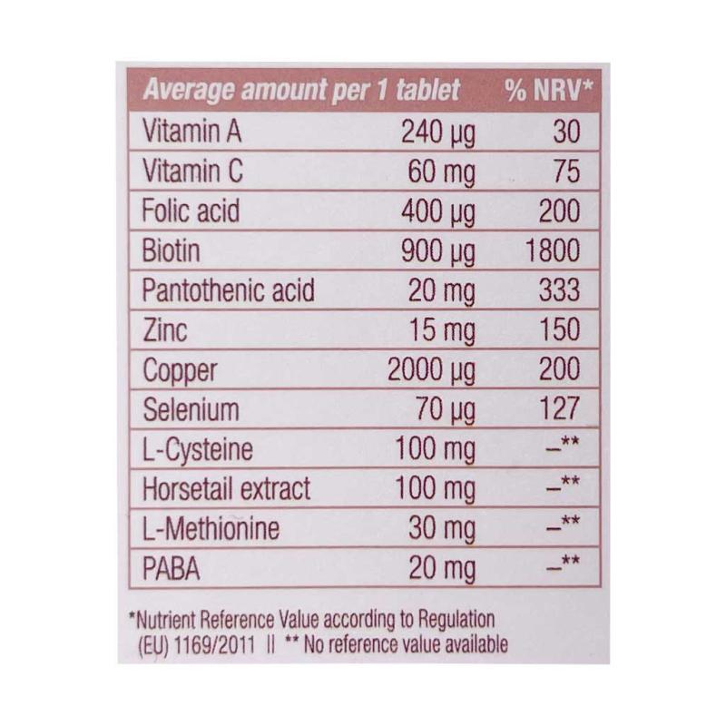 قرص هیر بیوتی یوروویتال 30 عددی