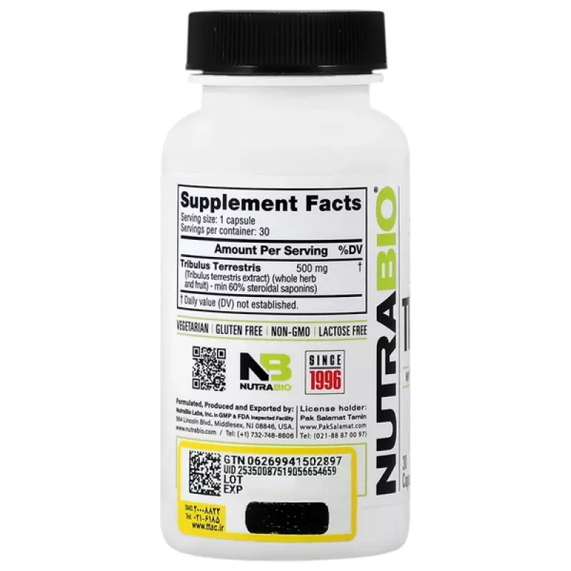 کپسول تریبولوس نوترابایو  500 میلی گرم