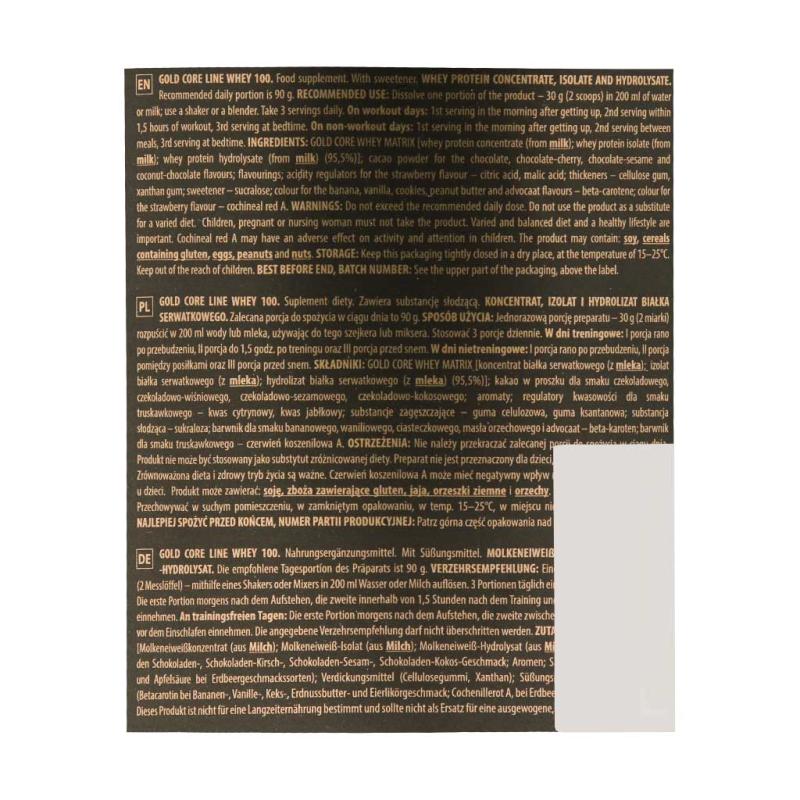 پودر پروتئین وی 100 گلد کر لاین ترک نوتریشن طعم شکلات نارگیل 1500 گرمی