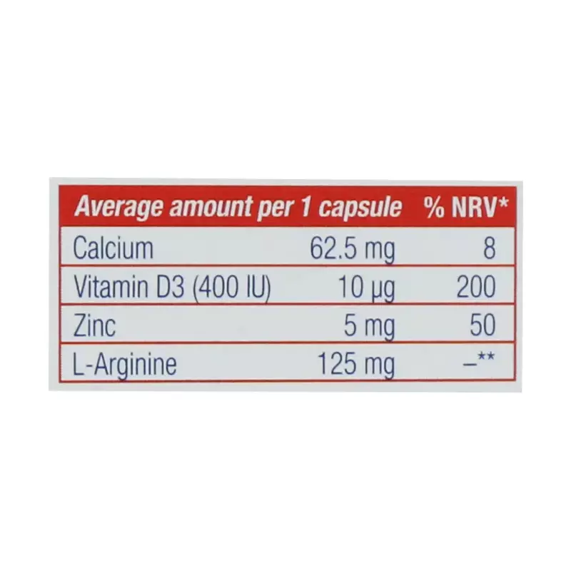 کپسول آرژی زینک پلاس یوروویتال 60 عددی