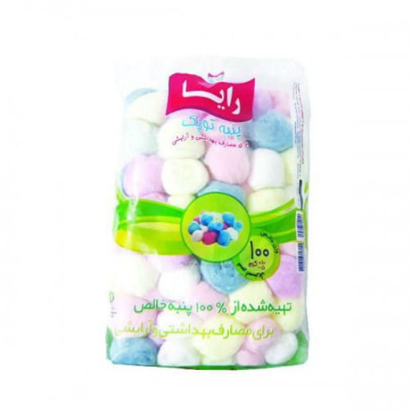 پنبه توپک رنگی رایا 100 گرمی