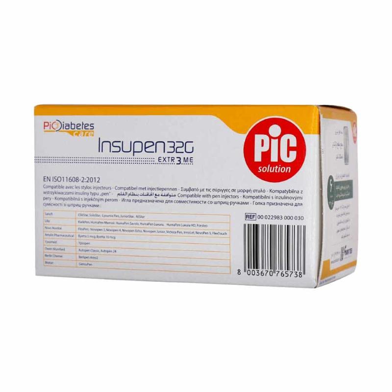 سوزن قلم انسولین 6 میلی متر پیک سلوشن 100 عددی