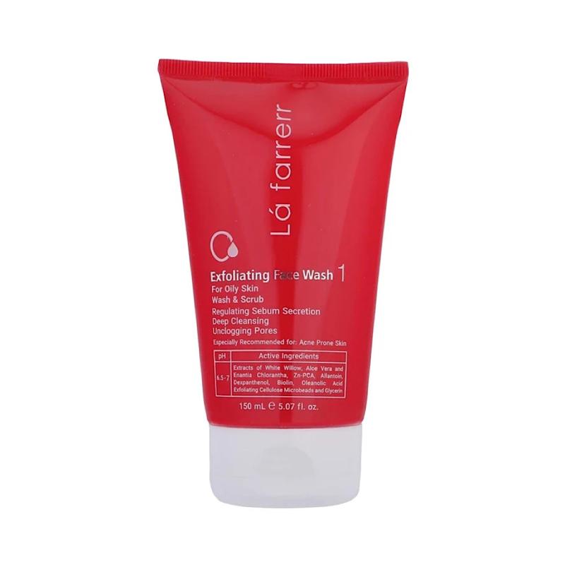 ژل شستشوی صورت با اثر لایه برداری لافارر شماره ۱  پوست های چرب و مستعد آکنه 150 میلی لیتر