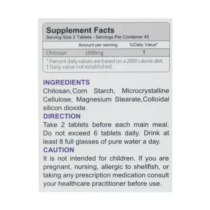 قرص کیتوزان 500 کارن بلیستر30  عددی