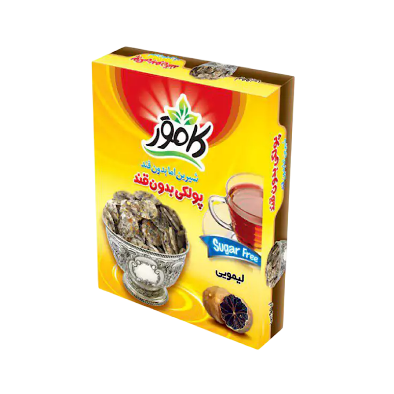 پولکی  بدون  قند کامور طعم  لیمو عمانی 94 عددی