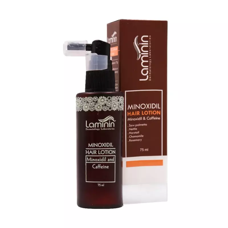 محلول مو ماینوکسیدیل و کافئین لامینین 75 میلی لیتر