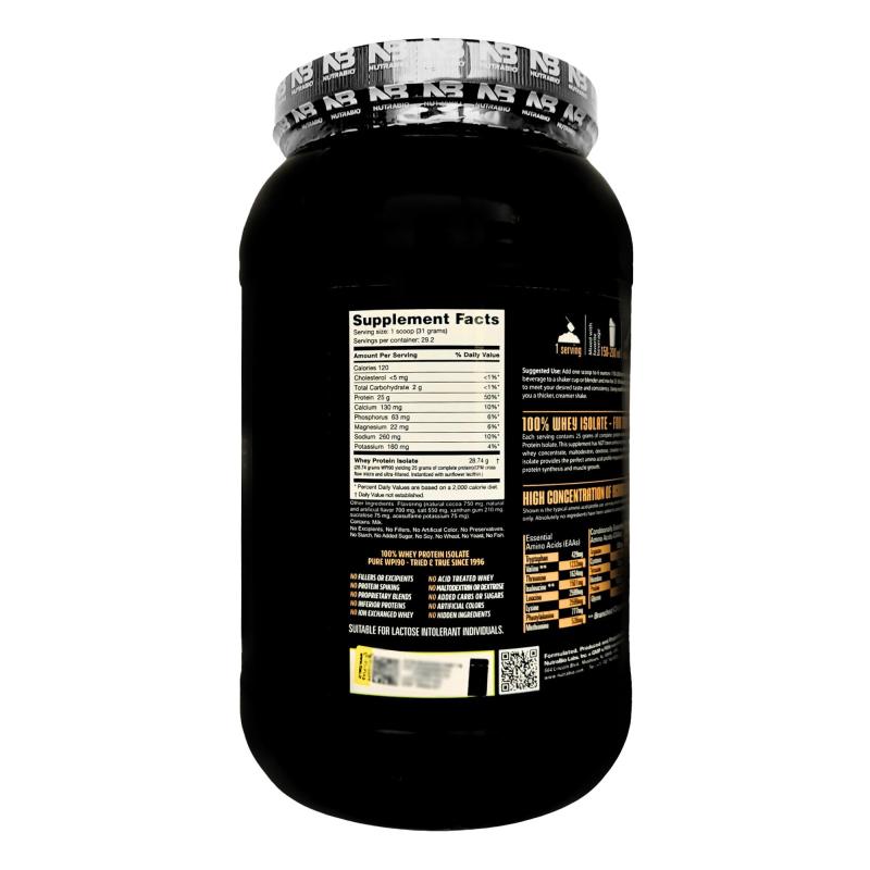 پودر پروتئین وی ایزوله نوترابایو طعم شکلات کره بادام زمینی 907 گرمی