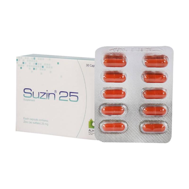 کپسول سوزين 25 زينک سولفات الحاوی 30 عددي