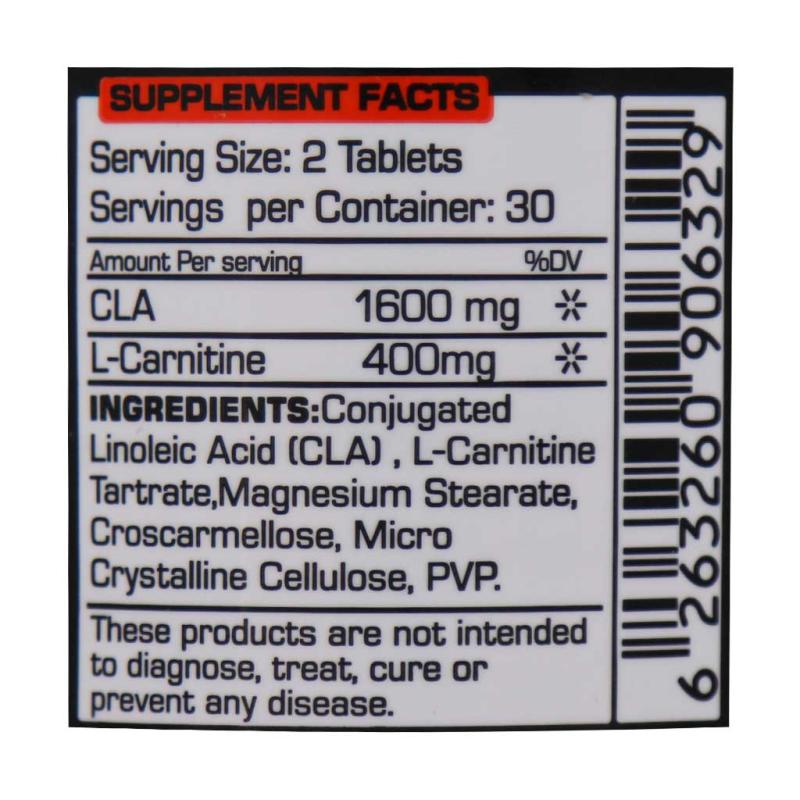 قرص سی ال ای و ال کارنیتین نوتریمد 60 عددی