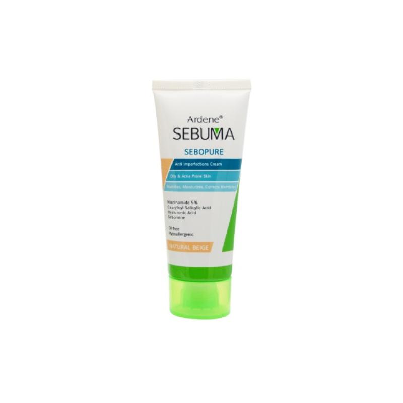 کرم رنگی پوست چرب و جوش دار آردن سبوما بژ طبیعی 30 گرمی