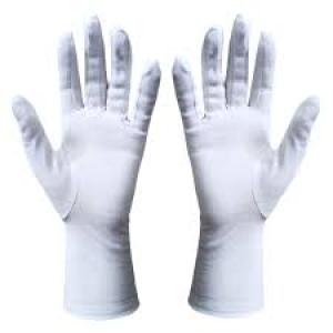 دستکش نخی سفید پوپک  سایز L