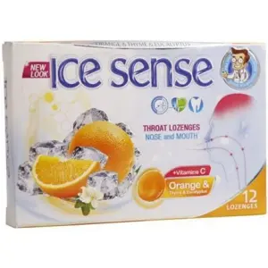 آيس سنس آبنبات سرد مکيدني طعم پرتقال بسته 12عددي