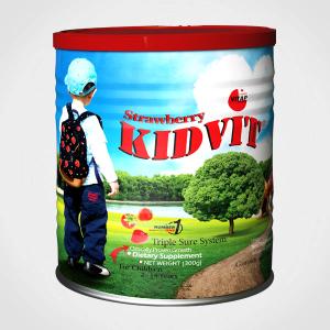 پودر افزایش  وزن کیدویت پسرانه طعم توت فرنگی  300 گرمی
