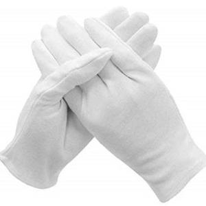 دستکش نخی سفید پوپک  سایز M