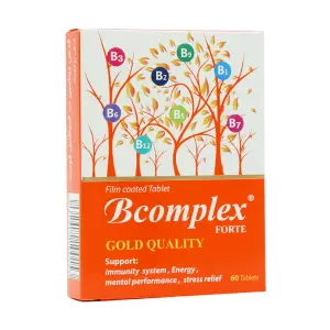 قرص روکش دار ویتامین ب کمپلکس گلد کوآلیتی 60 عدد