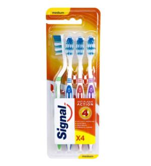 مسواک آنتی پلاک اکشن متوسط 4 تایی