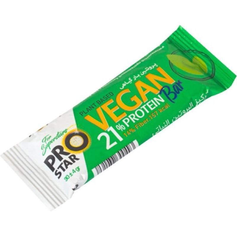 شکلات پروتئین بار گیاهی  وگان 21 درصد پرو استار 30 گرمی