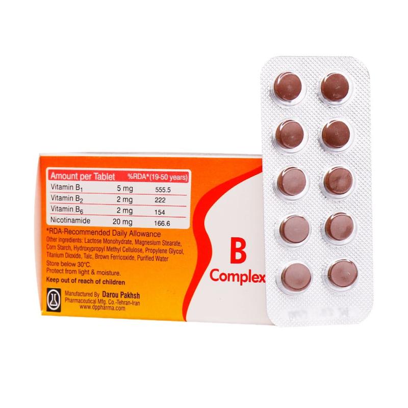 قرص ویتامین ب کمپلکس دارو پخش  100 عدد