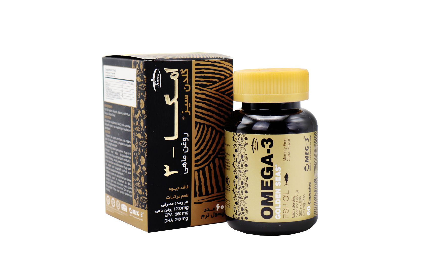 کپسول امگا 3 گلدن سیز کارن قوطی 60 عددی