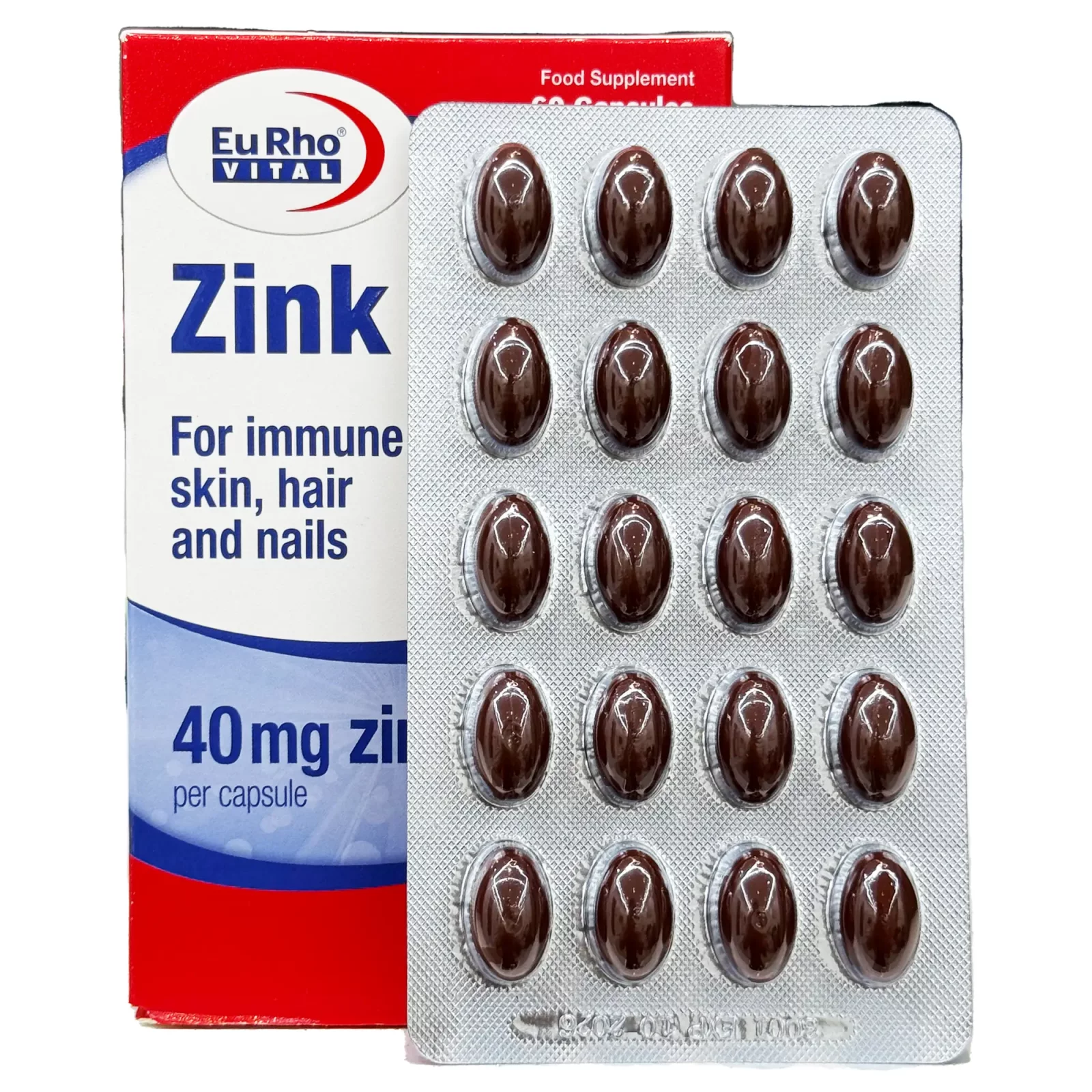 سافت ژل زینک 40 میلی گرم یوروویتال 60 عددی