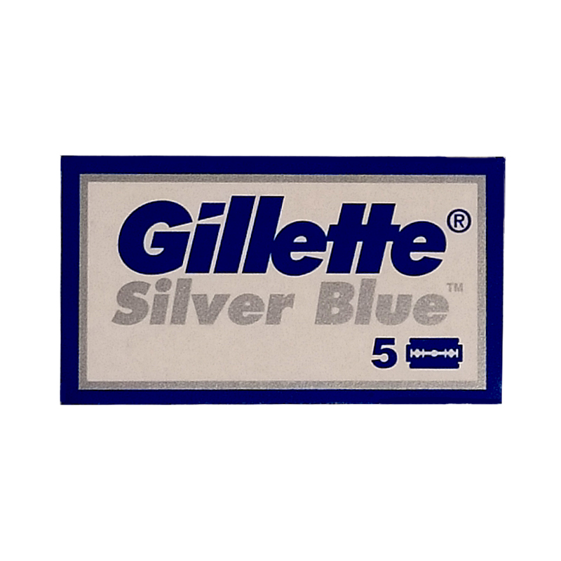 تیغ سنتی ژیلت مدل Silver Blue بسته 5 عددی