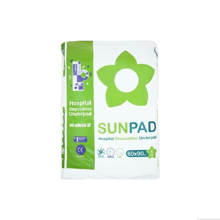زيرانداز بهداشتی بیمارSUN PAD سایز 90×60 بسته 5 عددی