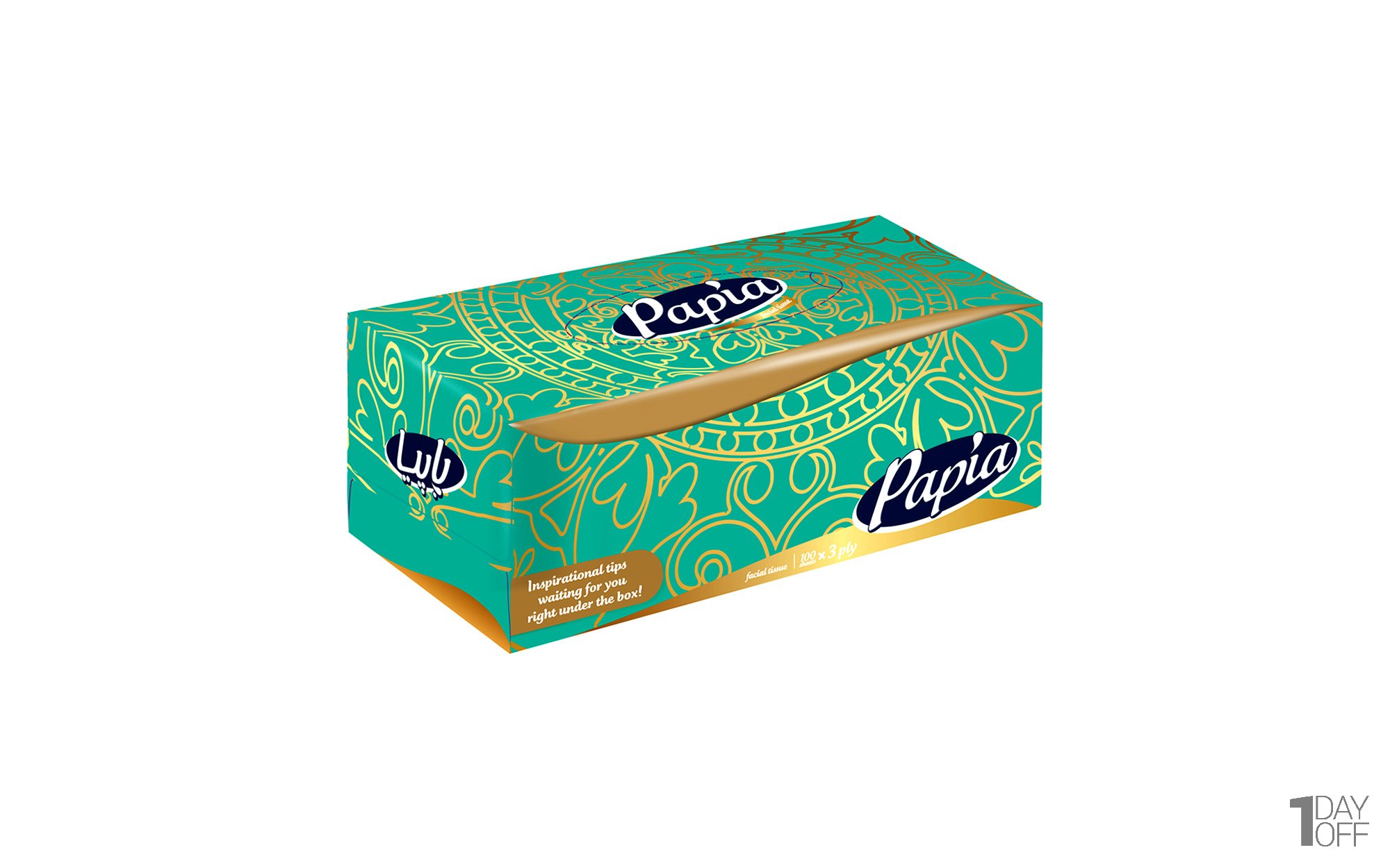 دستمال کاغذی 3 لایه 100 برگ پاپیا