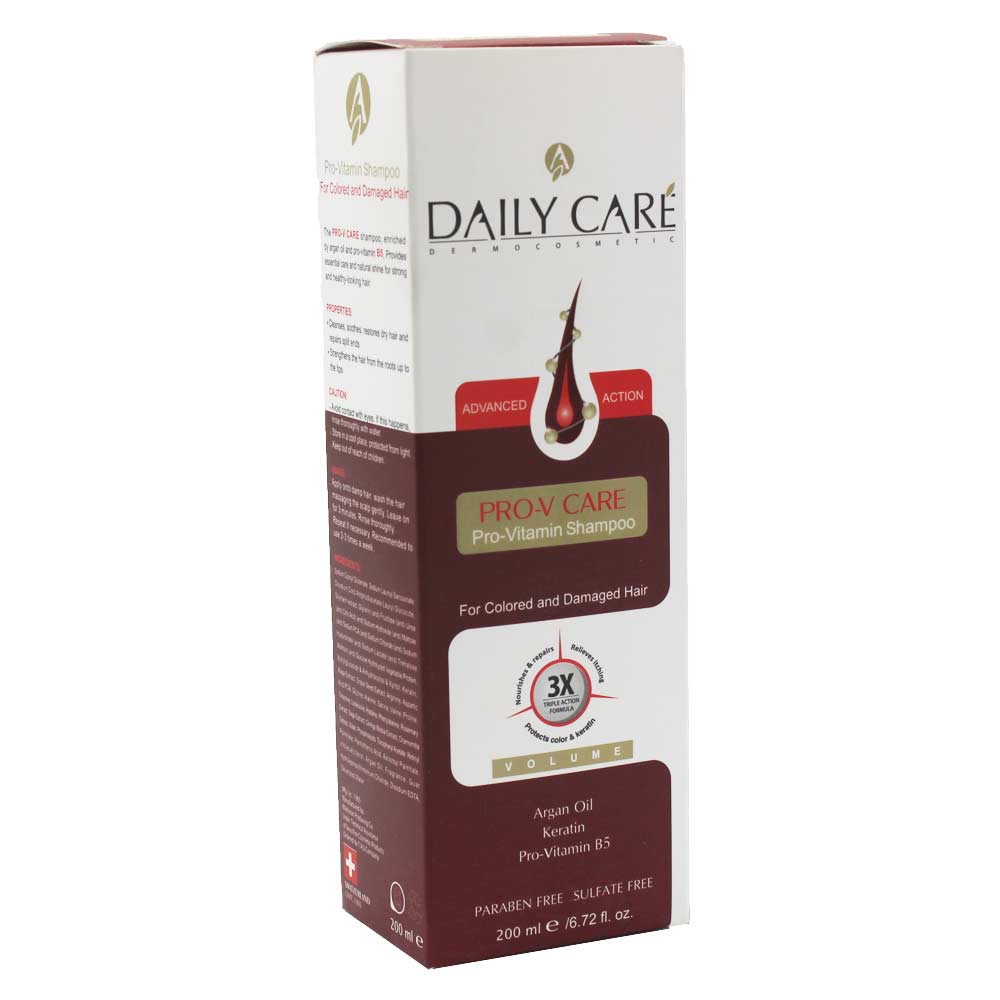 شامپو پروتئينه ديلی کر مناسب موهای رنگ شده  حجم 200 ميلی لیتر