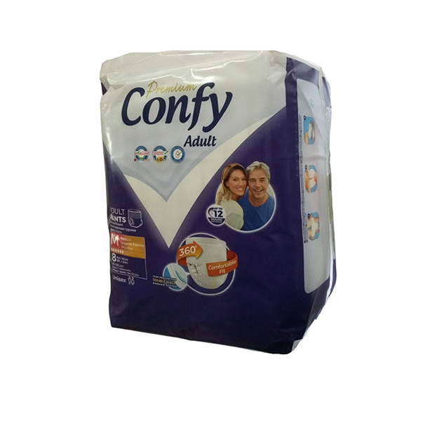 پوشک شورتی بزرگسال کانفی سايز M بسته 8 عددی