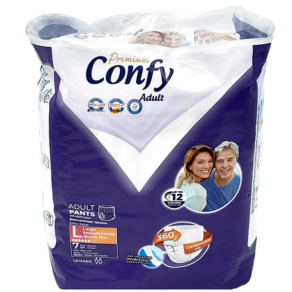 پوشک شورتی بزرگسال کانفی سايز L  بسته 7 عددی