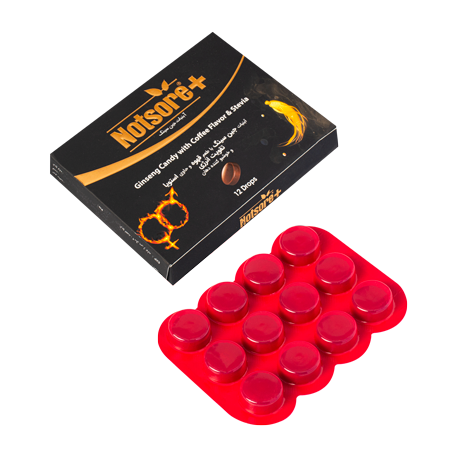 آبنبات جین سینگ حاوی استویا با طعم قهوه ناتسور پلاس 12 عددی