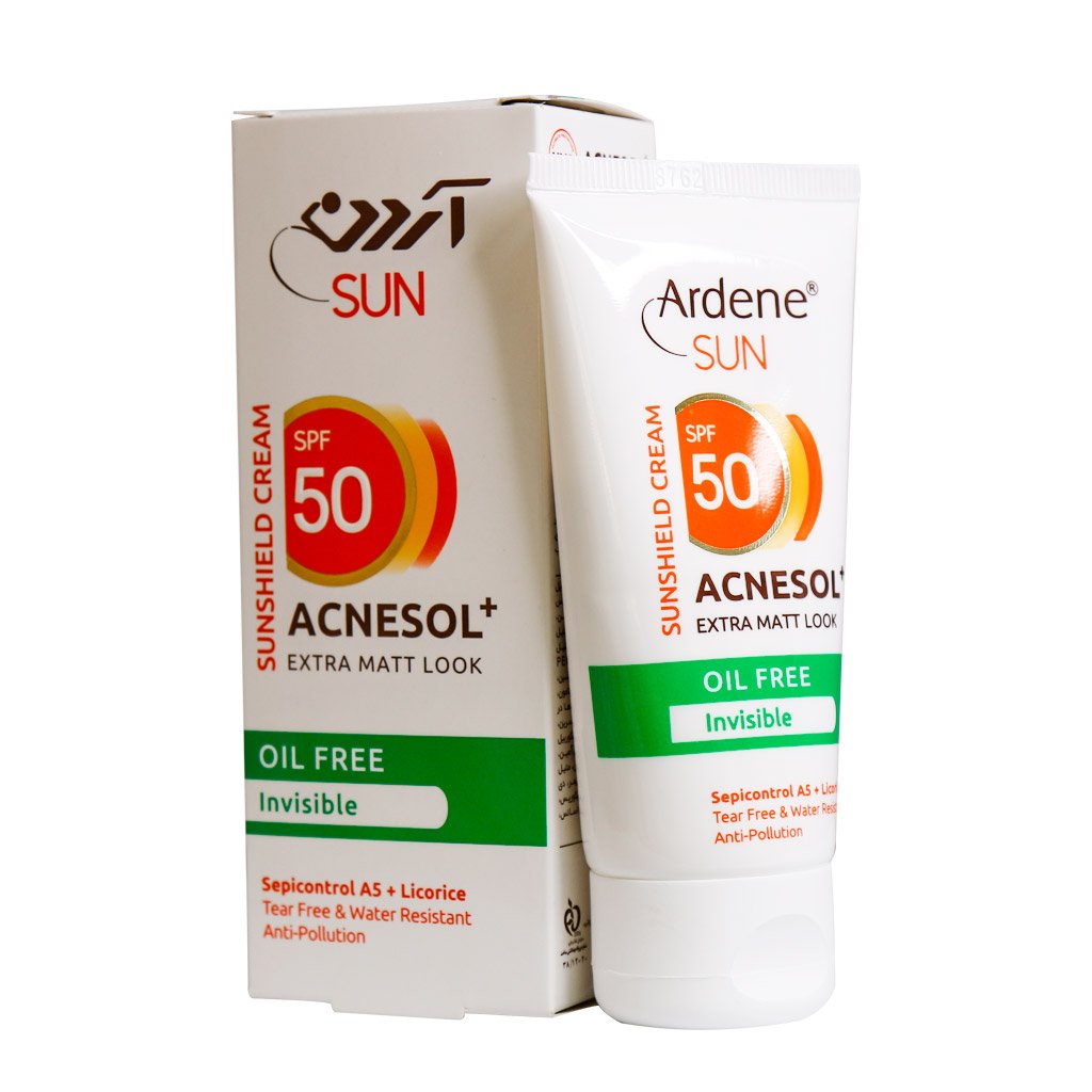 کرم ضد آفتاب آکنه سل آردن SPF50 پوست چرب پارس حیان ۵۰ گرم