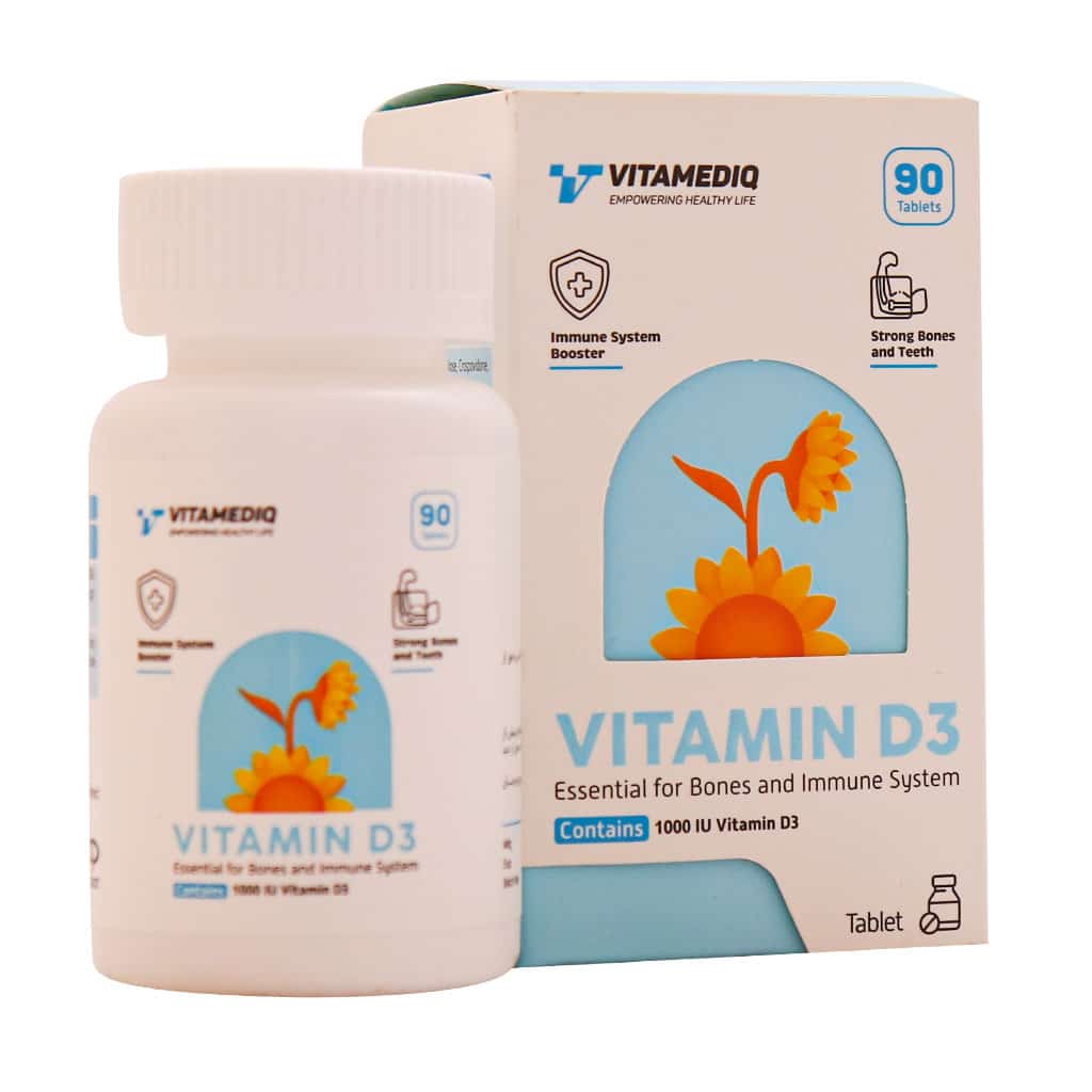 قرص ویتامین D3 1000 واحد ویتامدیک 90 عددی