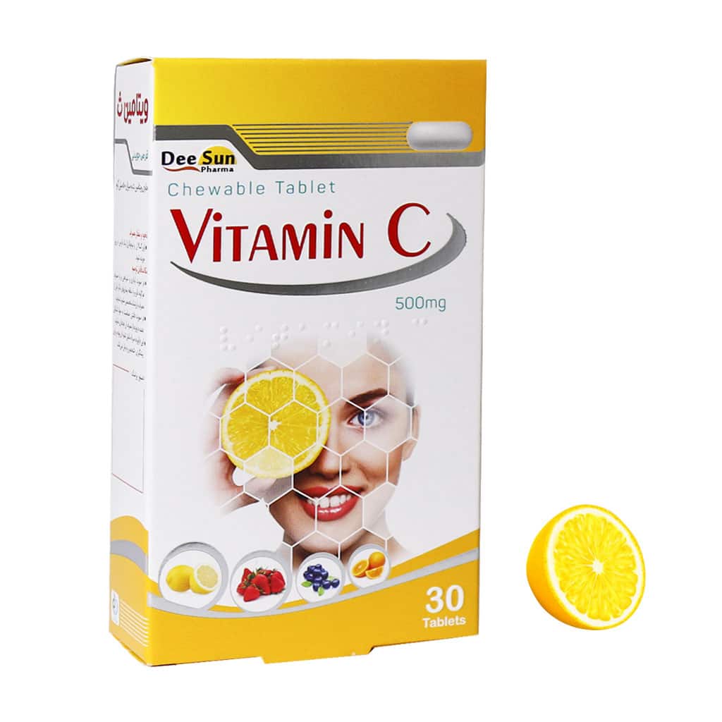 قرص ویتامین ث 500 میلی گرم دیسان فارما طعم پرتقال 30 عددی