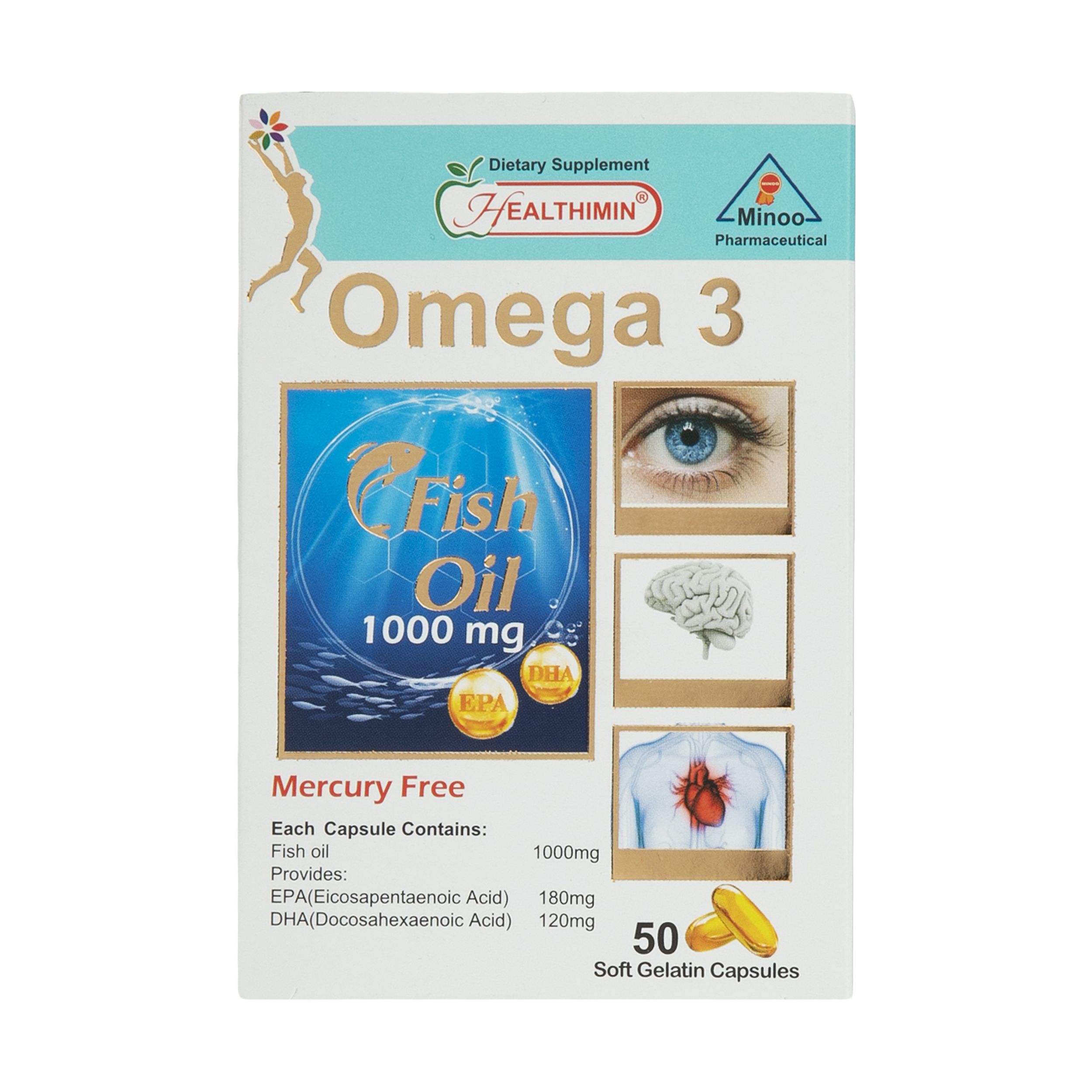 سافت ژل امگا 3 مینو هلثی مین 50 عددی