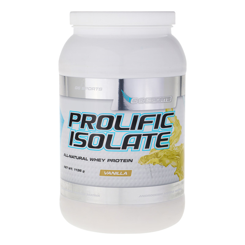 پودر پروتئین وی  پرولایفیک ایزولیت جی۶ اسپورت آمریکا طعم وانیل 1136 گرمی