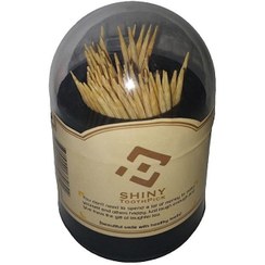 خلال دندان چوبی SHAINY  قوطی درب دار