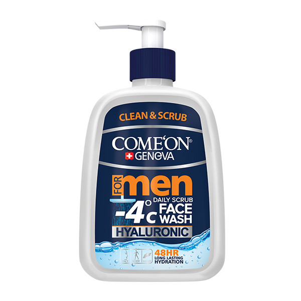 ژل شستشو و اسکراب صورت آقایان کامان 500 میلی لیتر